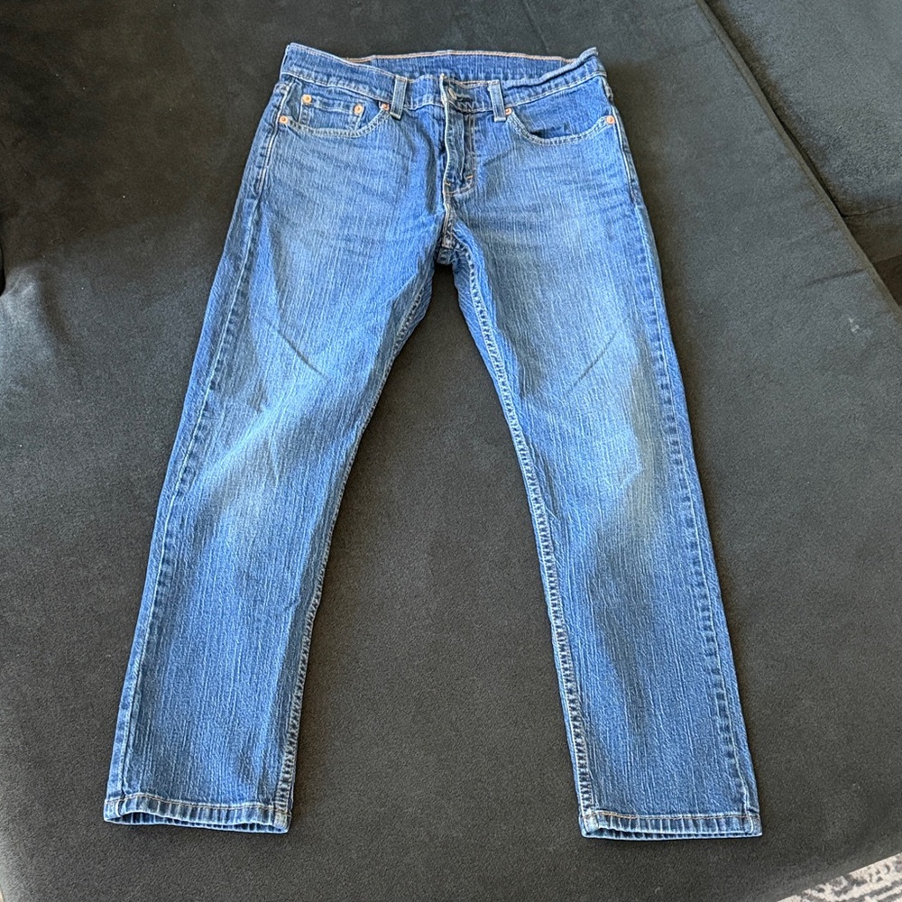 Levi's Straight-Leg Jeans in Classic Blue Denim